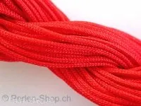 Nylon cord, red, ±1.3mm, 1 meter