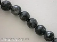 Labradorit Shiny Stone, pierre semi précieuse, Couleur: gris, Taille:10mm, Quantite: chaîne ± 40cm, (±39 piece)