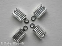 Cord Clasps grated, 8mm, 8 pc.