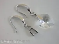 Ear hanger, for pendents, SILVER 925 rhodium-plating, 2 pc.