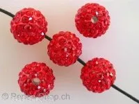 Shambala Beads, red, 10mm, 1 pc.