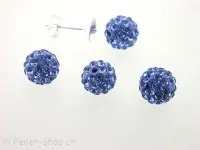 Shambala Beads 1/2 hole, blue, 8mm, 1 pc.