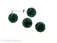Shambala Beads 1/2 hole, green, 8mm, 1 pc.