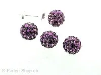 Shambala Beads 1/2 hole, lilac, 8mm, 1 pc.