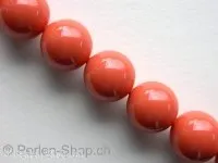 Sw Cry Pearls 5811, big hole, coral, 14mm, 5 pc.