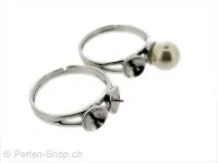 Fingerring f pearls adjustable, Color: Silver 925, Size: --, Qty: 1 pc.