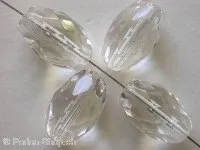 Facet beads, 15mm, crystal, 10 pc.