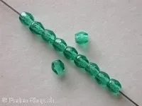 Facet-Polished Glassbeads green, 3mm, 100 pc.