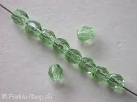Facet-Polished Glassbeads, green, 4mm, 100 pc.
