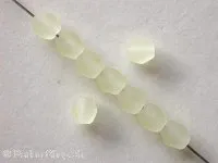 Facette-Geschliffen Glasperlen gelb matt, 4mm, 100 Stk.