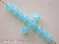 Glassbeads round turquoise, 5mm, 50 pc.