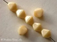 Pyramide beads, beige, 6mm, 50 pc.
