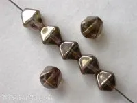 Pyramide beads, brown, 6mm, 50 pc.
