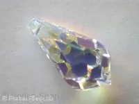Swarovski pendant drops, 6000, 28.0x14.0mm, crystal ab, 1 pc.