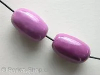 Ceramic Beads, cylinder, ±23x14mm, purple, 1 pc.