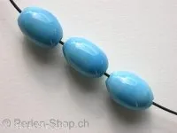 Ceramic Beads, cylinder, ±18x13mm, turquoise, 1 pc.
