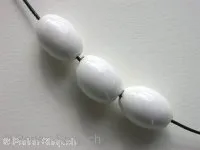 Ceramic Beads, cylinder, ±18x13mm, white 1 pc.