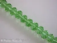 Briolette Beads, green, 6x8mm, 15 pc.