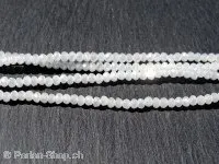 Briolette Perlen, Farbe: weiss irisierend, Grösse: ±2x3mm, Menge: 50 Stk.
