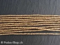 Perles de verre à facettes, Couleur: brun, Taille: ±2mm, Quantite: 1 String (±40cm) ±185piece