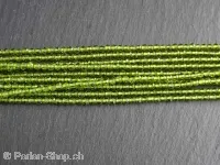 Perles de verre à facettes, Couleur: vert, Taille: ±2mm, Quantite: 1 String (±40cm) ±185piece