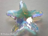 Swarovski pendant starfish, 6721, 16mm, crystal ab, 1 pc.