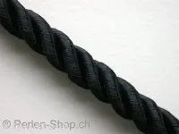 Cord, black, ±8mm, ±1 m.