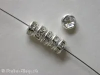 Strass rondel, crystal, 5mm, 4 pc.