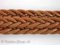 Wachs-Cord, braun, ±21mm, 10 cm