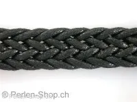 Wachs-Cord, schwarz, ±13mm, 10 cm