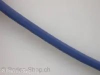 Leather Cord from coil, blue, ±5mm, 10cm