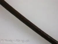 Leather Cord from coil, brown, ±5mm, 10cm