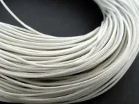 Leather Cord from coil, Color: White, Size: ±1mm, Qty: 1 meter