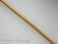 Lederband, gold, 2mm, 1 Stk. (meter)