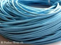 Leather Cord from coil, Color: turquoise, Size: 2mm, Qty: 1 meter