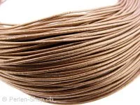 Leather Cord from coil, Color: rose gold, Size: 2mm, Qty: 1 meter