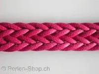 Wax cord, pink, ±16mm, 10 cm