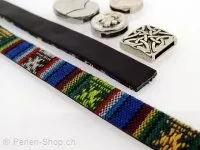Textile Cord from coil, Color: multi, Size: ±12x2mm, Qty: 10cm
