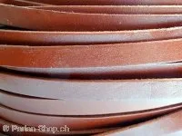 Leather Cord from coil, Color: brown, Size: ±10x2mm, Qty: 10cm