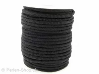 Cotton Cord, Color: black, Size: ±3mm, Qty: 1 Meter