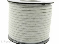 Cotton Cord, Color: white, Size: ±3mm, Qty: 1 Meter