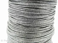 Aluminum wire wrapped in polyster, Color: silver, Size: ±2mm, Qty: 1 Meter
