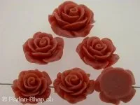 Rose, plastic mix, Rose, ±28x12mm, 1 pc.