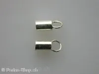 End closure, for ±2-3mm cord ±4x10mm, SILVER 925, 2 pc.