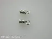 End closure, for 2mm cord ±3x7mm, SILVER 925, 2 pc.