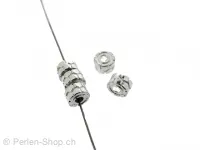 Heishi Silver spacer, Color: SILVER 925, Size: ±5x3mm, Qty: 1 pc.