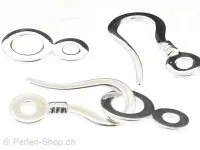 Hook Clasp, SILVER 925, 1 pc.