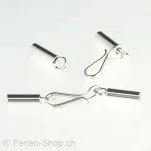 Clasp hook with endpart, ±29mm, SILVER 925, 1 pc.