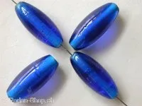 Oval, blue, 19mm, 10 pc.