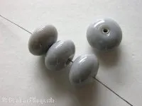 Lamp-Beads disc, grey, 13mm, 1 pc